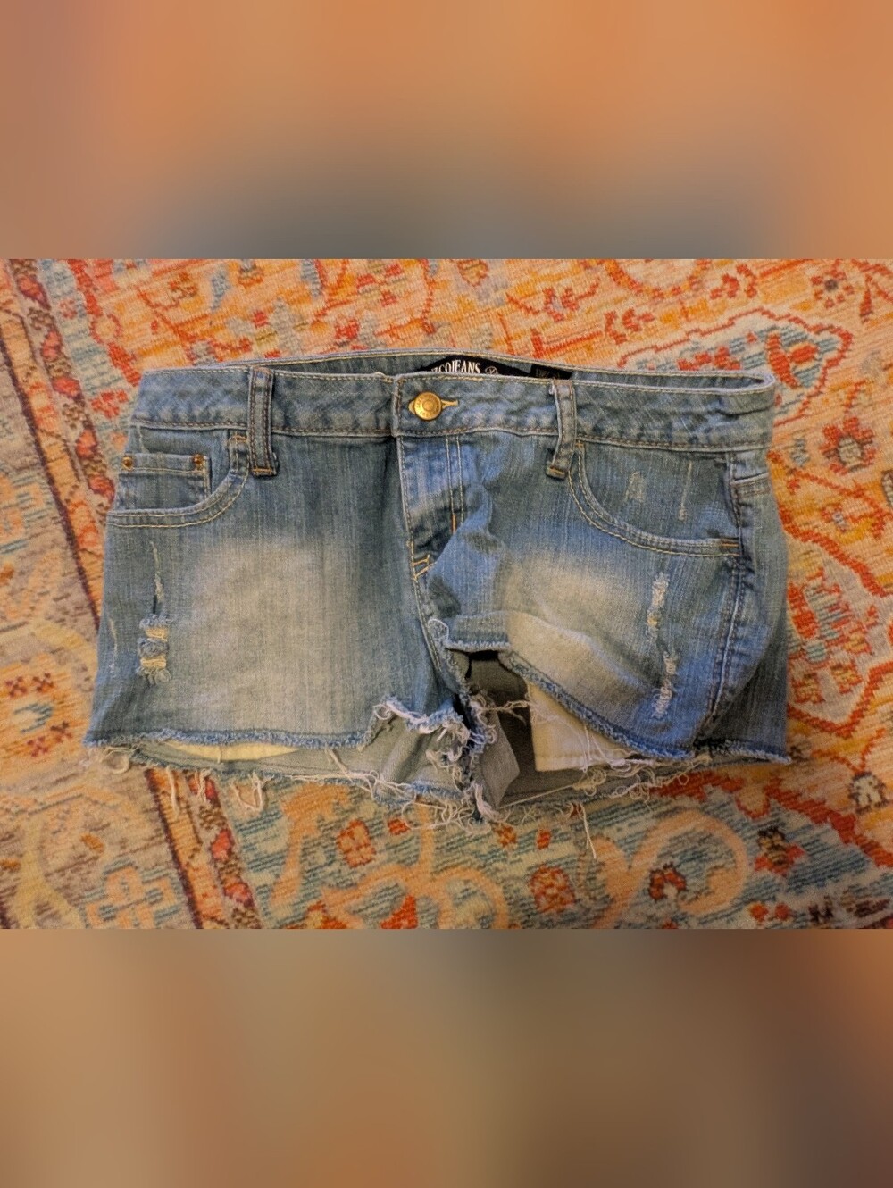 Distressed Light Blue Women's Denim Jean Shorts